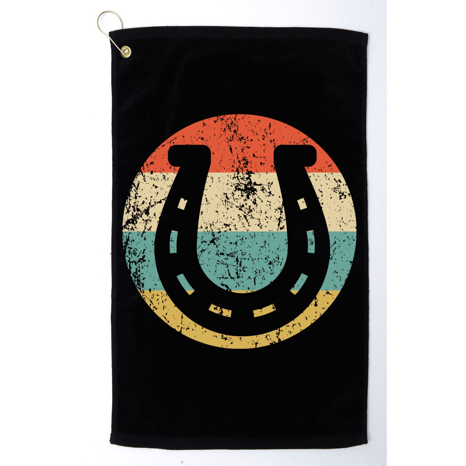 Horseshoe Retro Style Lucky Pullover Golf Towel