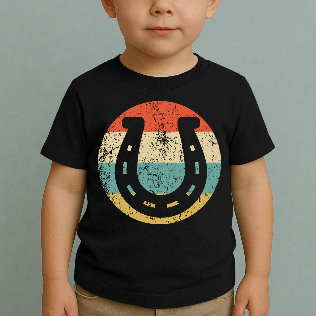 Horseshoe Retro Style Lucky Pullover Toddler T-Shirt
