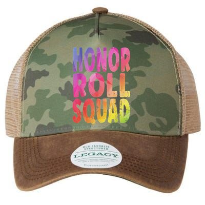 Honor Roll Squad Colorful Text Honor Roll Student Legacy Tie Dye Trucker Hat