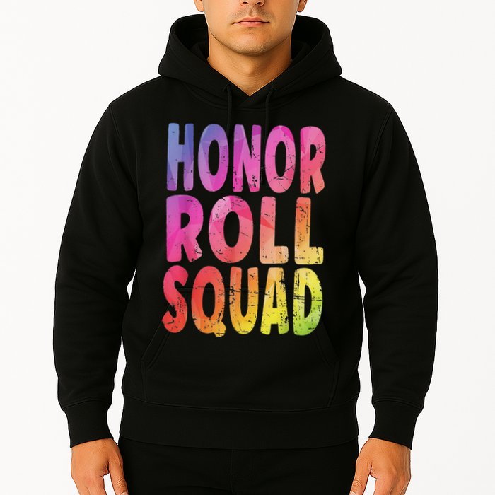 Honor Roll Squad Colorful Text Honor Roll Student Hoodie