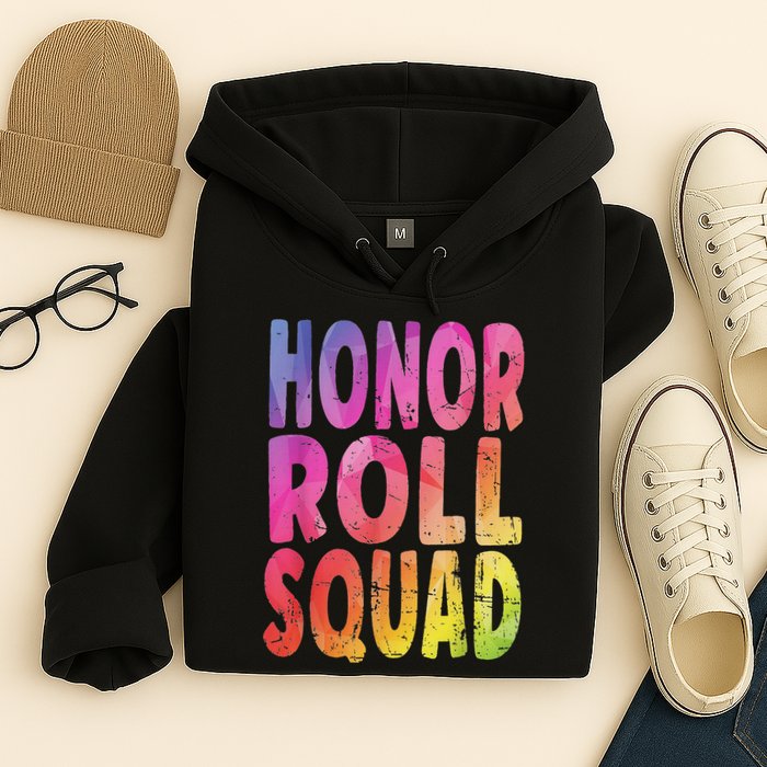 Honor Roll Squad Colorful Text Honor Roll Student Hoodie