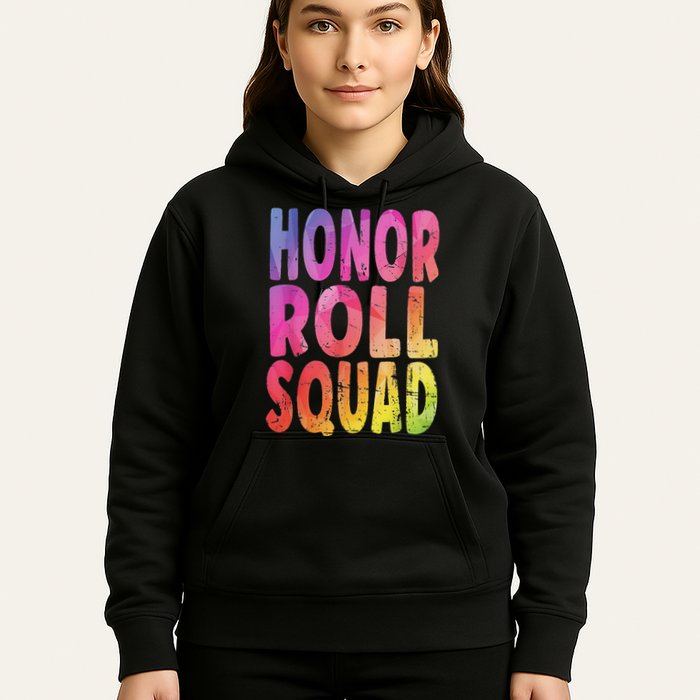 Honor Roll Squad Colorful Text Honor Roll Student Hoodie