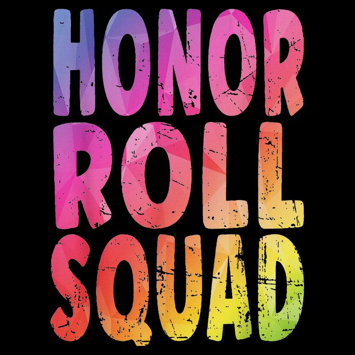 Honor Roll Squad Colorful Text Honor Roll Student Tall T-Shirt