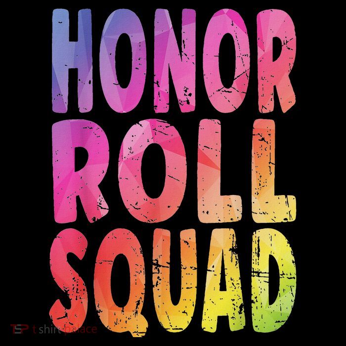 Honor Roll Squad Colorful Text Honor Roll Student Bucket Hat