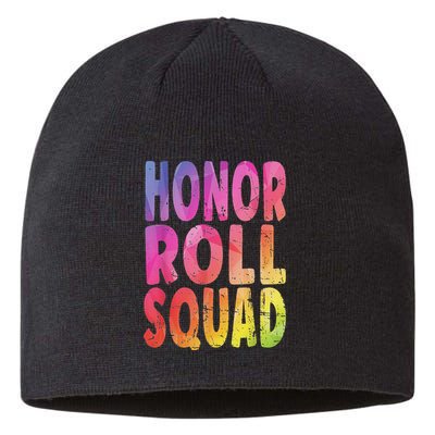 Honor Roll Squad Colorful Text Honor Roll Student Sustainable Beanie