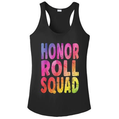 Honor Roll Squad Colorful Text Honor Roll Student Ladies PosiCharge Competitor Racerback Tank