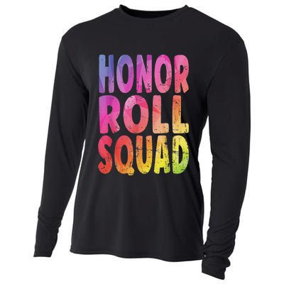 Honor Roll Squad Colorful Text Honor Roll Student Cooling Performance Long Sleeve Crew