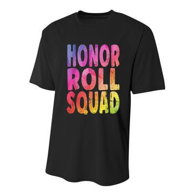 Honor Roll Squad Colorful Text Honor Roll Student Youth Performance Sprint T-Shirt