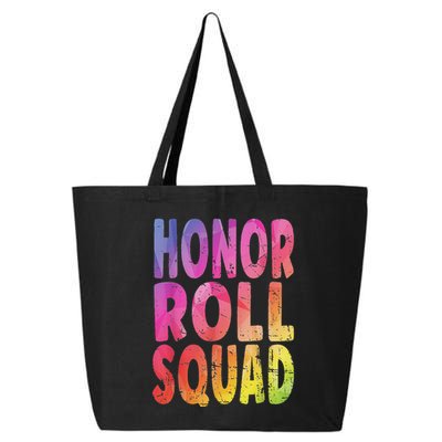 Honor Roll Squad Colorful Text Honor Roll Student 25L Jumbo Tote