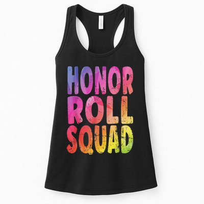 Honor Roll Squad Colorful Text Honor Roll Student Womens Tank Top