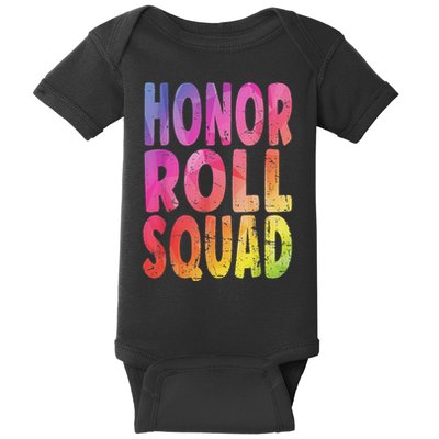 Honor Roll Squad Colorful Text Honor Roll Student Baby Bodysuit
