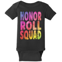 Honor Roll Squad Colorful Text Honor Roll Student Baby Bodysuit