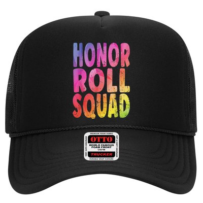 Honor Roll Squad Colorful Text Honor Roll Student Trucker Hat