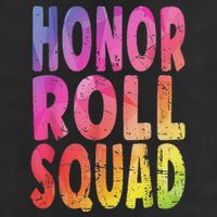 Honor Roll Squad Colorful Text Honor Roll Student Hat
