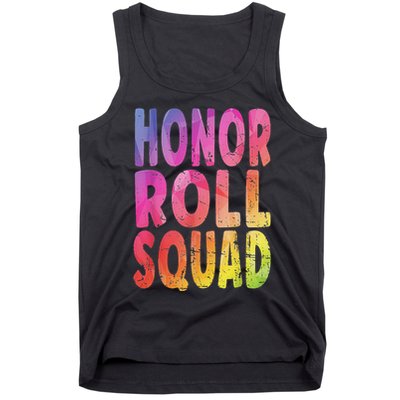 Honor Roll Squad Colorful Text Honor Roll Student Tank Top