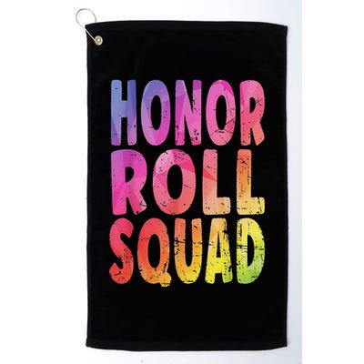 Honor Roll Squad Colorful Text Honor Roll Student Golf Towel