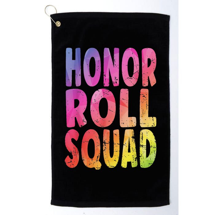 Honor Roll Squad Colorful Text Honor Roll Student Golf Towel