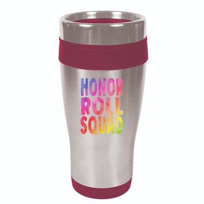 Honor Roll Squad Colorful Text Honor Roll Student 16oz Travel Tumbler