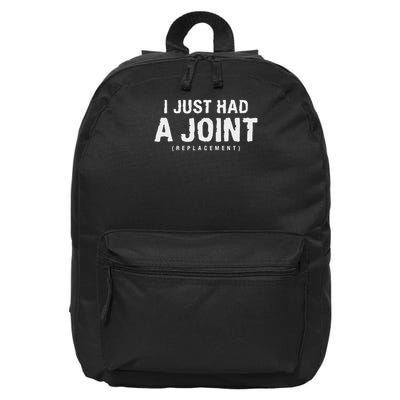 Hip Replacement Surgery Gift For Recovery I Just Had A Joint Replacement Black 16 in Basic Backpack