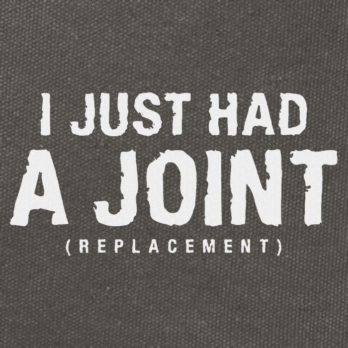 Hip Replacement Surgery Gift For Recovery I Just Had A Joint Replacement Black Cotton Canvas Backpack