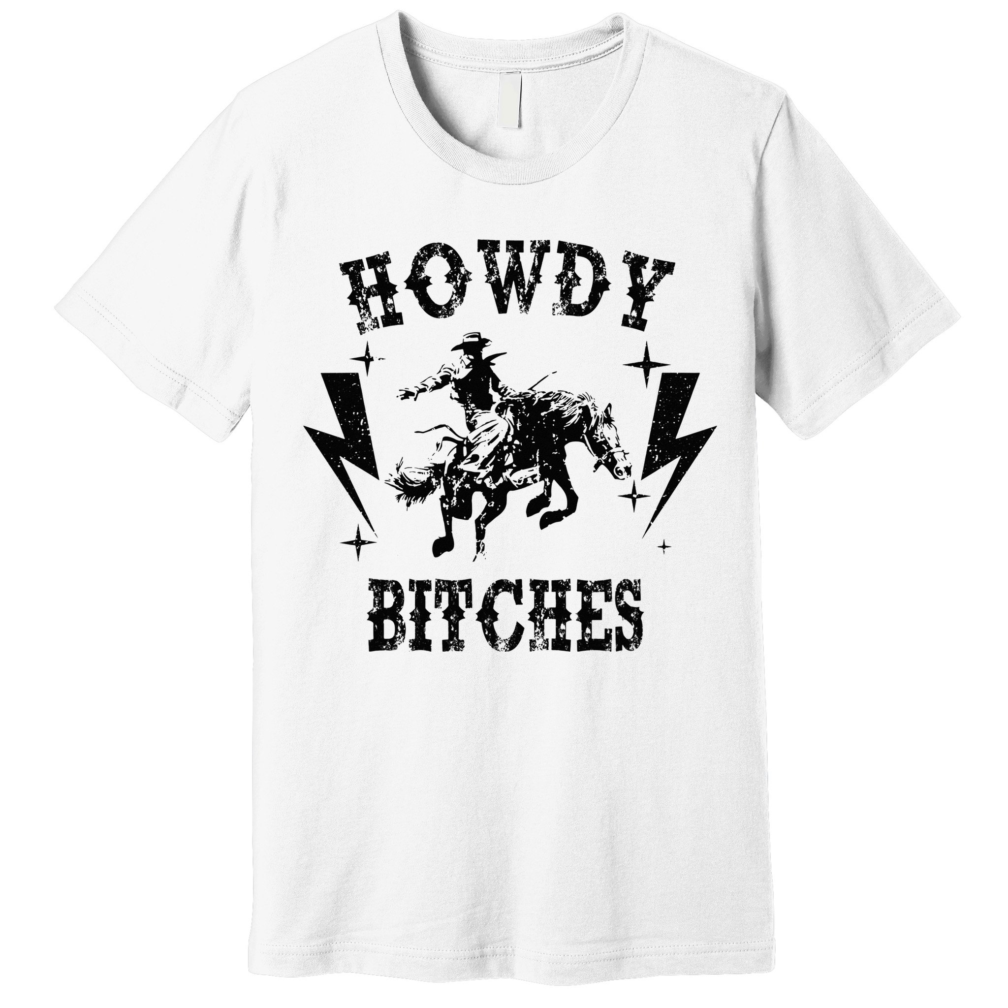 Howdy Rodeo 's Western Country Nashville Cow Premium T-Shirt