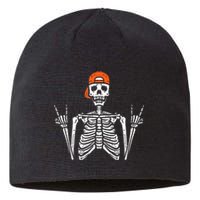 Halloween Rocker Skeleton Rock Hand Skater Cool Boy Sustainable Beanie