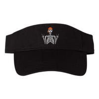 Halloween Rocker Skeleton Rock Hand Skater Cool Boy Valucap Bio-Washed Visor