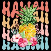 Hawaii Retro Tropical Pineapple Floral Mug