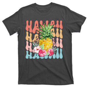 Hawaii Retro Tropical Pineapple Floral T-Shirt