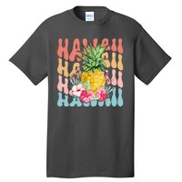 Hawaii Retro Tropical Pineapple Floral Tall T-Shirt