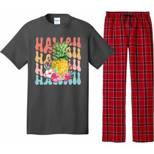 Hawaii Retro Tropical Pineapple Floral Pajama Set