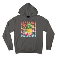 Hawaii Retro Tropical Pineapple Floral Tall Hoodie