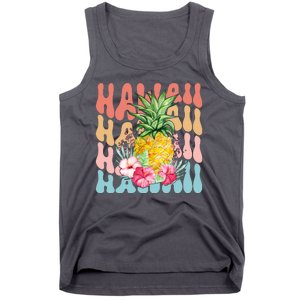 Hawaii Retro Tropical Pineapple Floral Tank Top