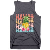 Hawaii Retro Tropical Pineapple Floral Tank Top