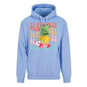 Hawaii Retro Tropical Pineapple Floral Unisex Surf Hoodie