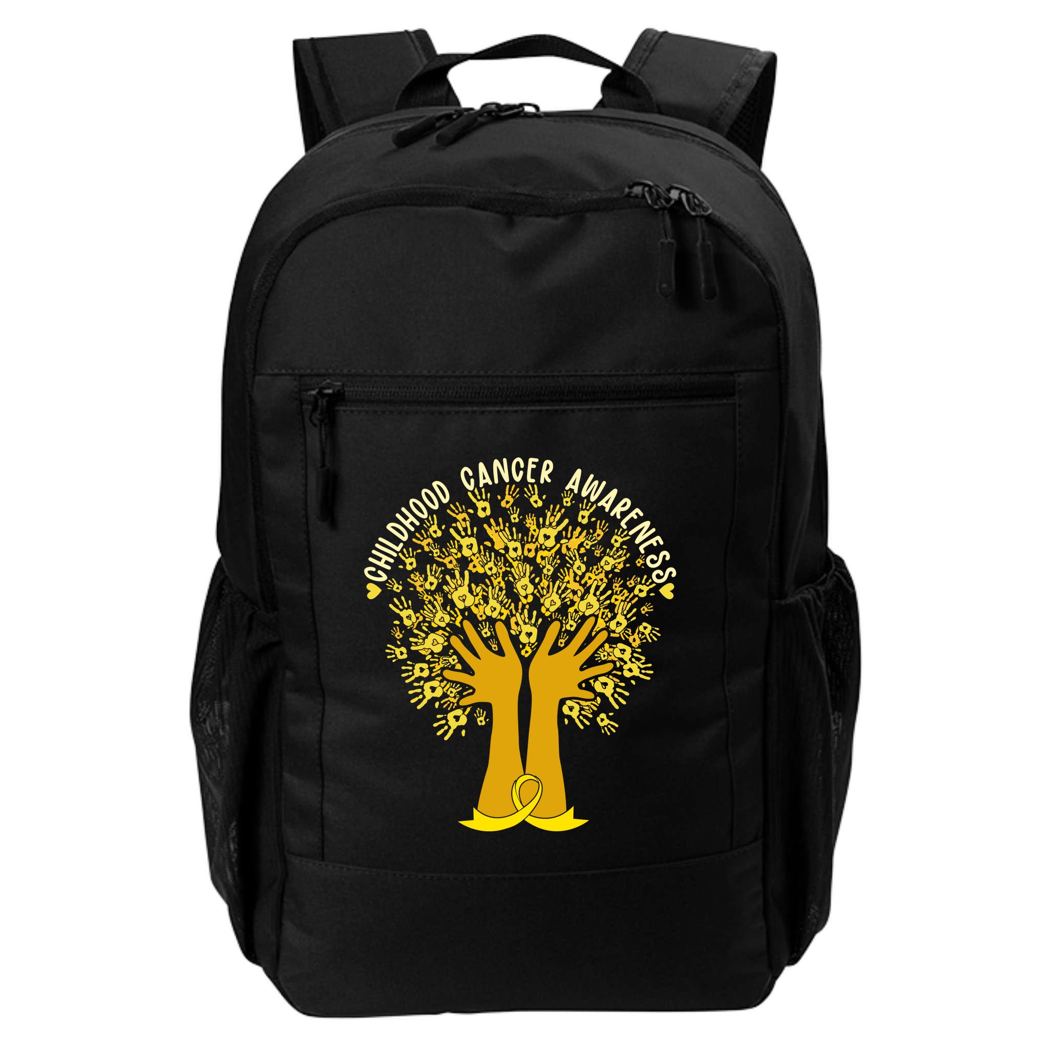 Handprint Ribbon Tree Childhood Cancer Awareness Backpack