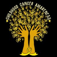 Handprint Ribbon Tree Childhood Cancer Awareness Poster
