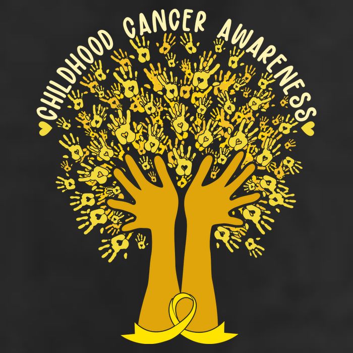 Handprint Ribbon Tree Childhood Cancer Awareness Trucker Hat