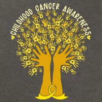 Handprint Ribbon Tree Childhood Cancer Awareness Cotton Canvas Backpack