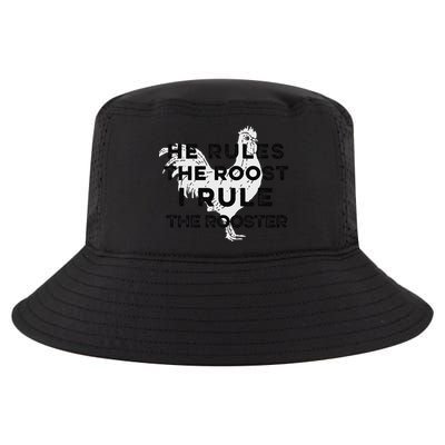 He Rules The Roost I Rule The Rooster Funny Boss Chickens Cool Comfort Performance Bucket Hat