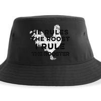 He Rules The Roost I Rule The Rooster Funny Boss Chickens Sustainable Bucket Hat