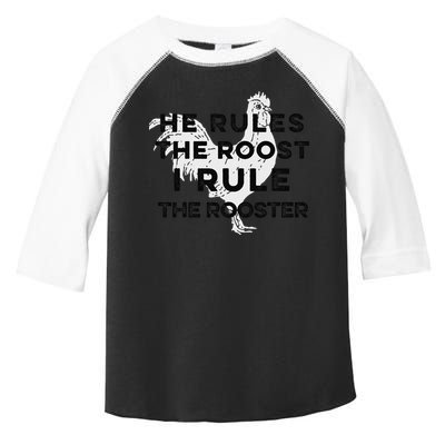 He Rules The Roost I Rule The Rooster Funny Boss Chickens Toddler Fine Jersey T-Shirt