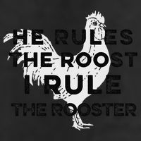 He Rules The Roost I Rule The Rooster Funny Boss Chickens Golf Towel