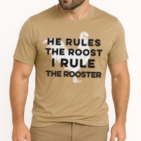 He Rules The Roost I Rule The Rooster Funny Boss Chickens Cooling Performance Crew T-Shirt