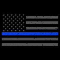 Honor Respect Thin Blue Line Flag Gift Police Gift 16 in Basic Backpack