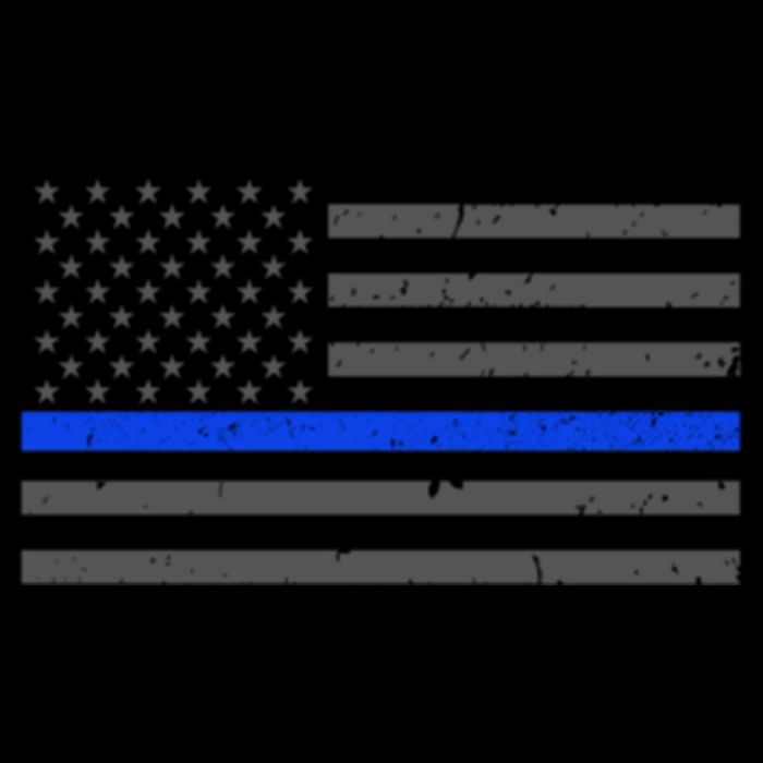 Honor Respect Thin Blue Line Flag Gift Police Gift 16 in Basic Backpack