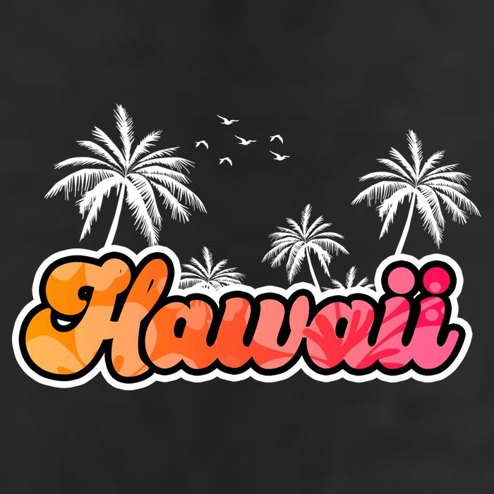 Hawaii Retro Tropical 7 Panel Mesh Trucker Snapback Hat