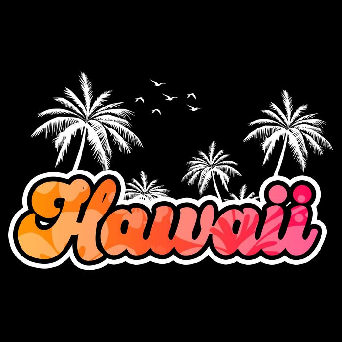 Hawaii Retro Tropical Cooling Performance Crew T-Shirt