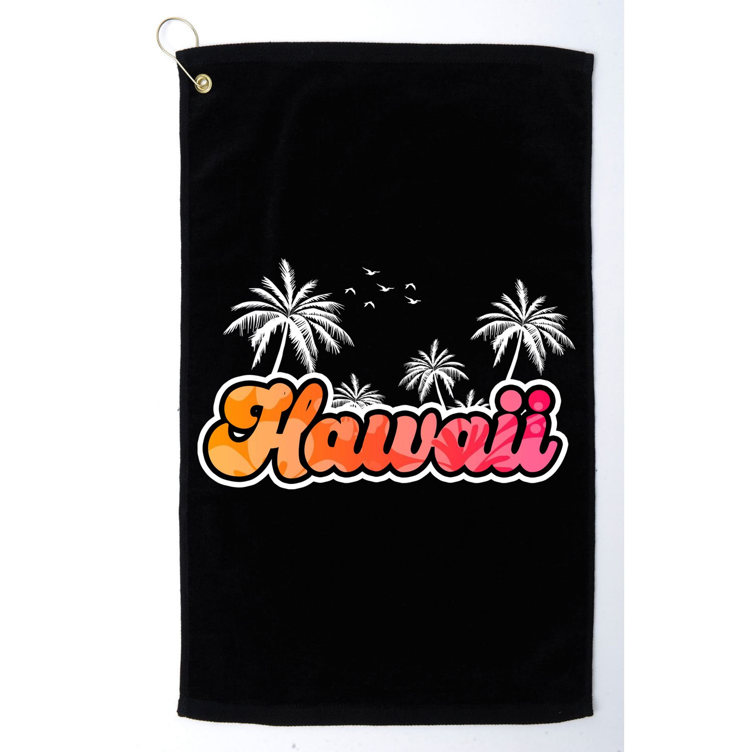 Hawaii Retro Tropical Golf Towel