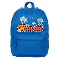 Hawaii Retro Tropical 16 in Basic Backpack
